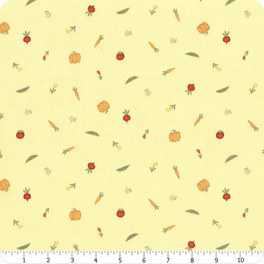 Quack Quack Moo - Mini Veg-Yellow by Emily Wenk for Northcott Fabrics - 1/2 YARD