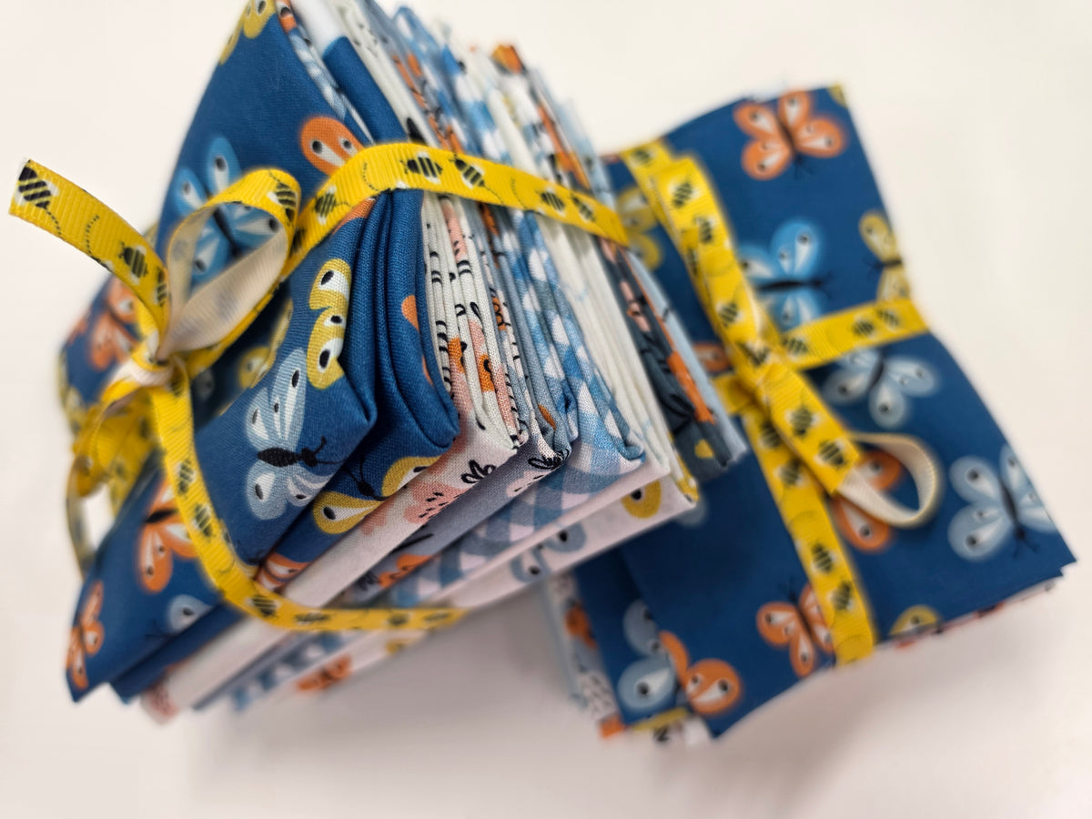 BEE KIND & CURIOUS - 8 Piece Fat Quarter Bundle by ©Yupcat for QT Fabrics 18"X21"