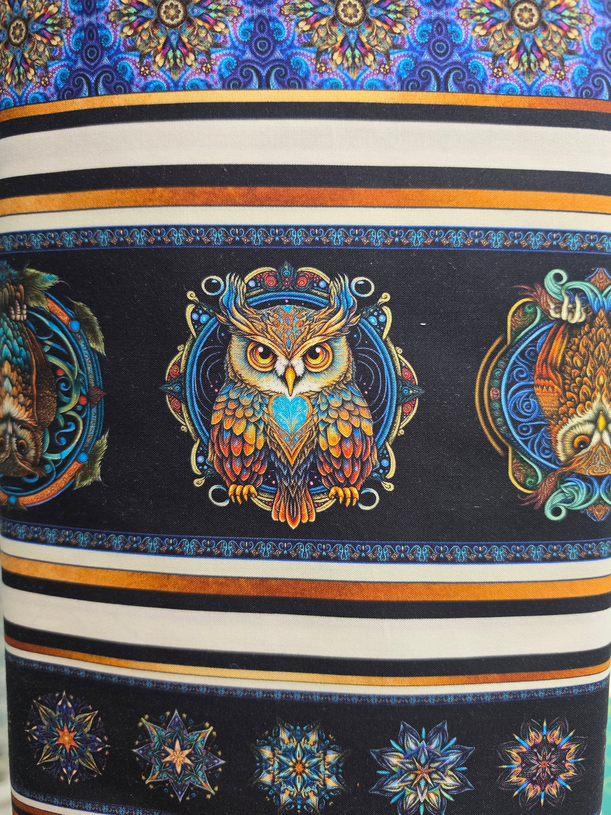 Mystic Owls - Border Stripe -1/2 Yard