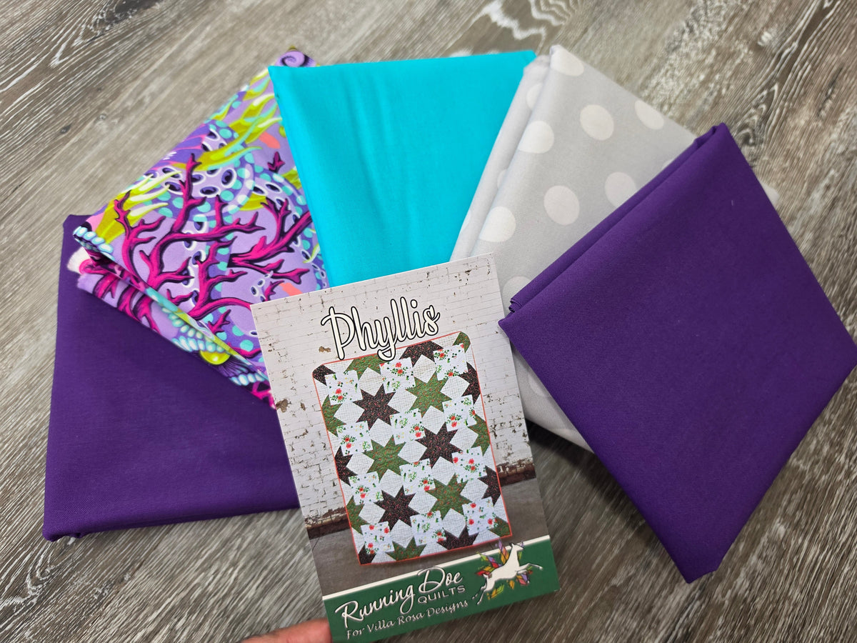 Phyllis Quilt Kit w/ Tula Pink fabric