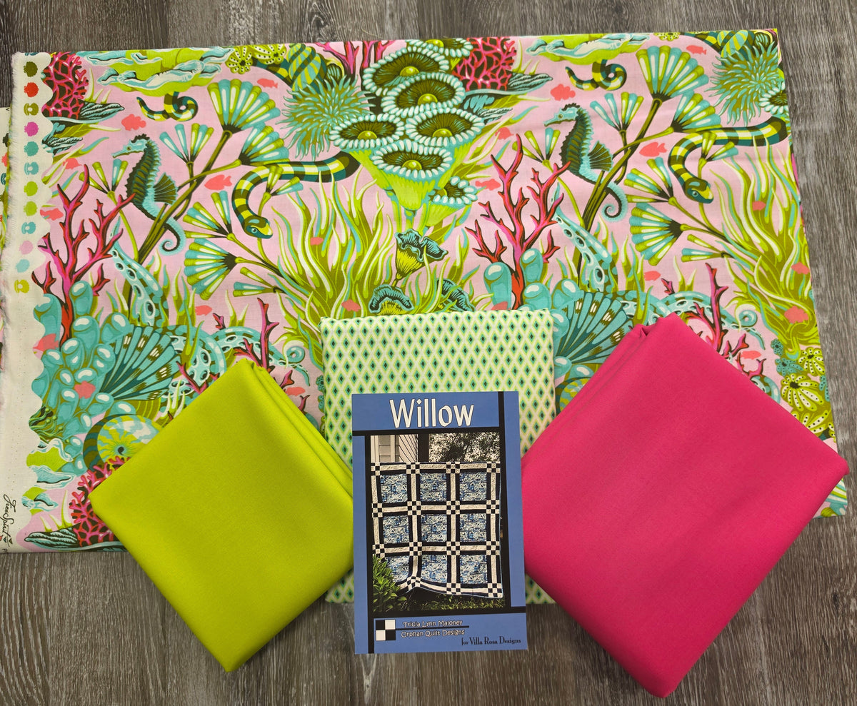Willow Quilt Kit Featuring Tula Pink Floral Reef 60" x 78"