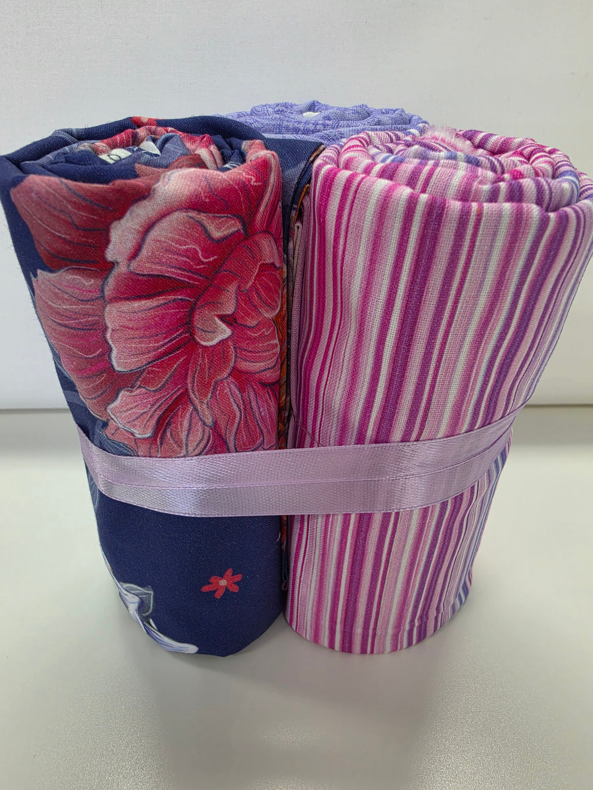 Purple & Pink Floral 3yd Quilt Pack
