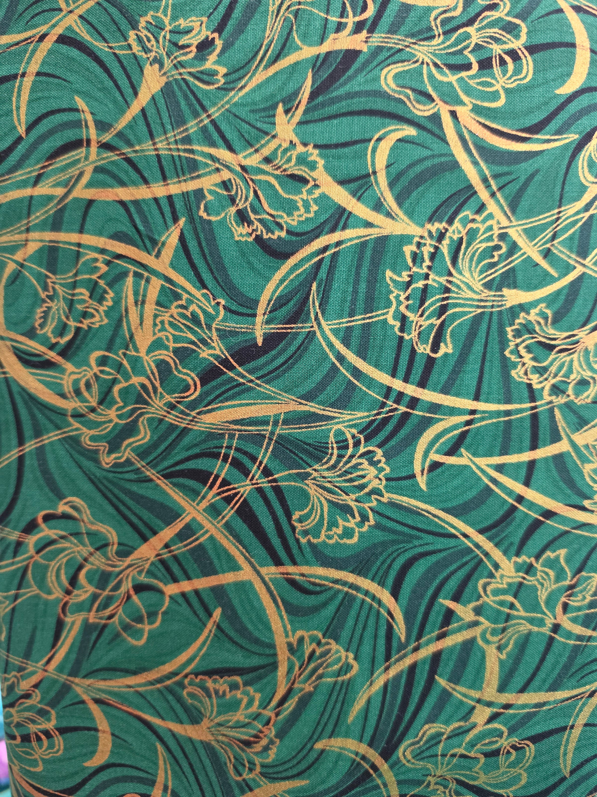 Robert Kaufman Peacock Garden Emerald SRKM-20666-40 -1/2 Yard
