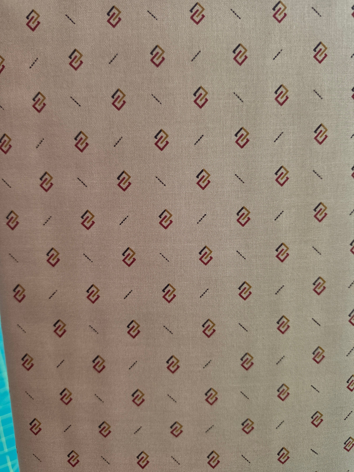 Moda Shelbyville 38071-13 Interlocking Rectangles Tan -1/2 Yard