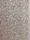 Stallion Song - Swirls White w/Brown -1/2 Yard