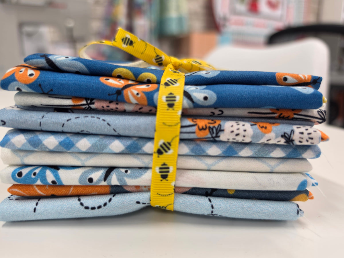 BEE KIND & CURIOUS - 8 Piece Fat Quarter Bundle by ©Yupcat for QT Fabrics 18"X21"