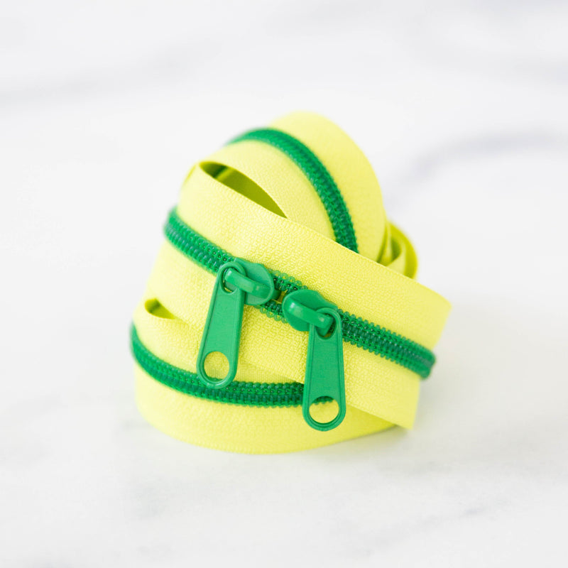 30" Zipper - Lemon Lime - SSCZ14